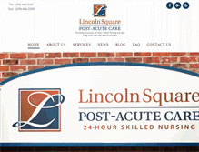 Tablet Screenshot of lincolnsquarerehab.com